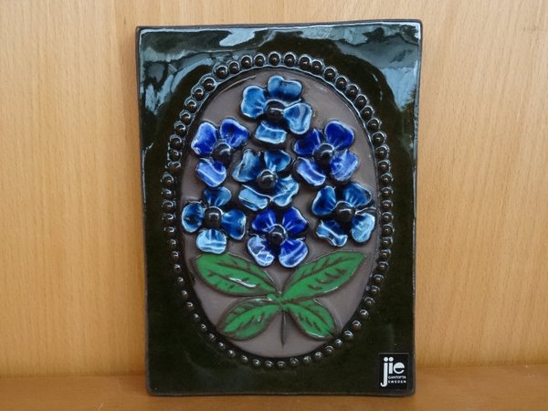 1107 JIE Cantofta keramiikkataulu no.844 Blue flowers